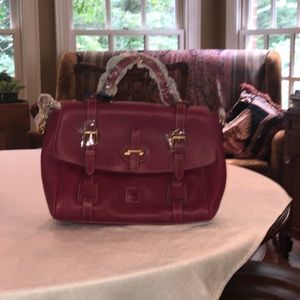 Dooney&Bourke Leather Raspberry Satchel